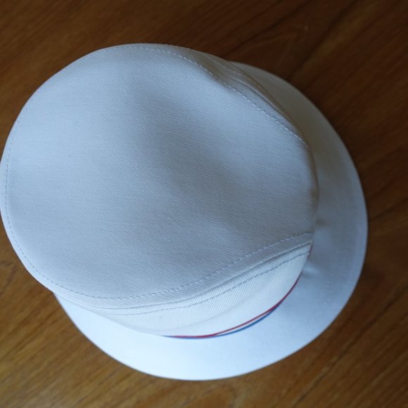 Adidas white cotton fedora hat Medium MED - Picture 5 of 14
